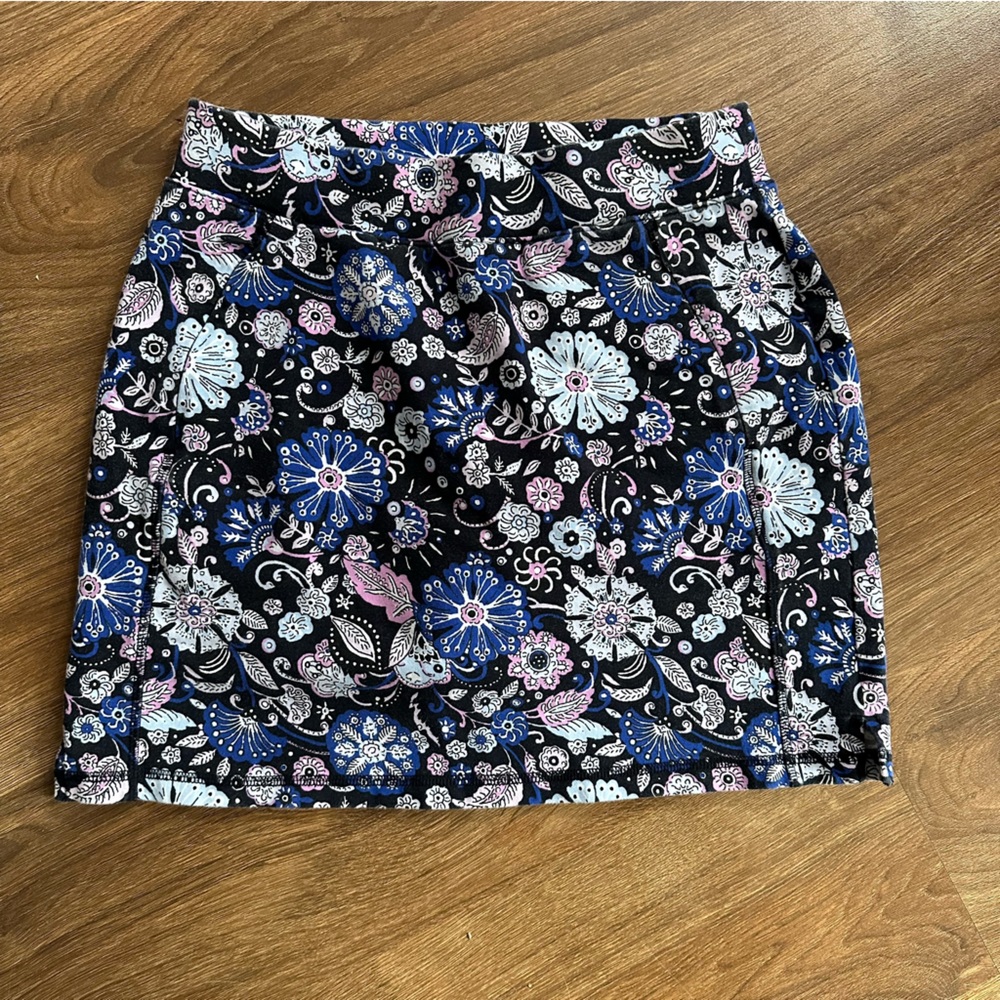 T by Talbots Sport Skort Blue Floral Mini